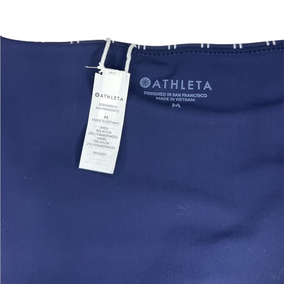 Athleta Piha navy white French stripe underwire bikini top sz 38 B/C bottom sz M - Picture 8 of 16